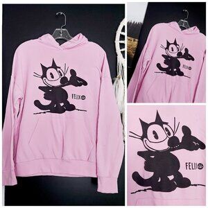 FELIX the Cat Pink Hoodie Front Kangaroo Pocket